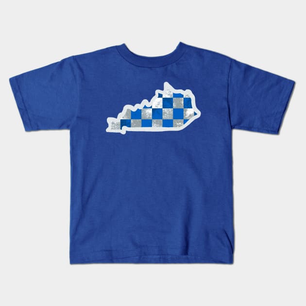 Kentucky Checkered Kids T-Shirt by Etopix